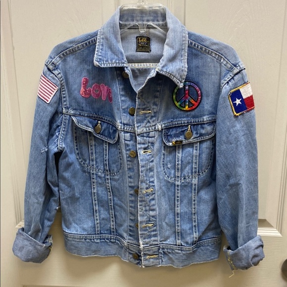 Lee | Jackets & Coats | Lee Vintage Light Blue Denim Jacket With ...